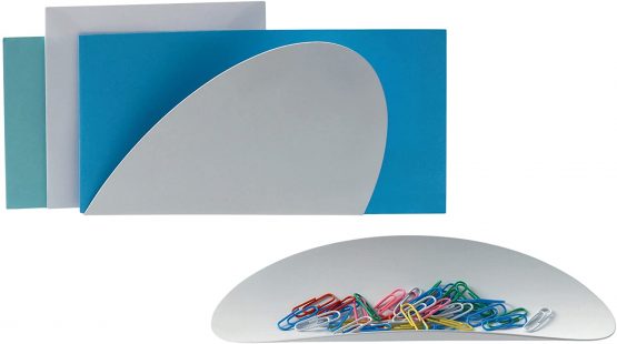 Alessi ABI09S W Ellipse Containers in Steel Coloured with Epoxy Resin, Super White, Set of Two