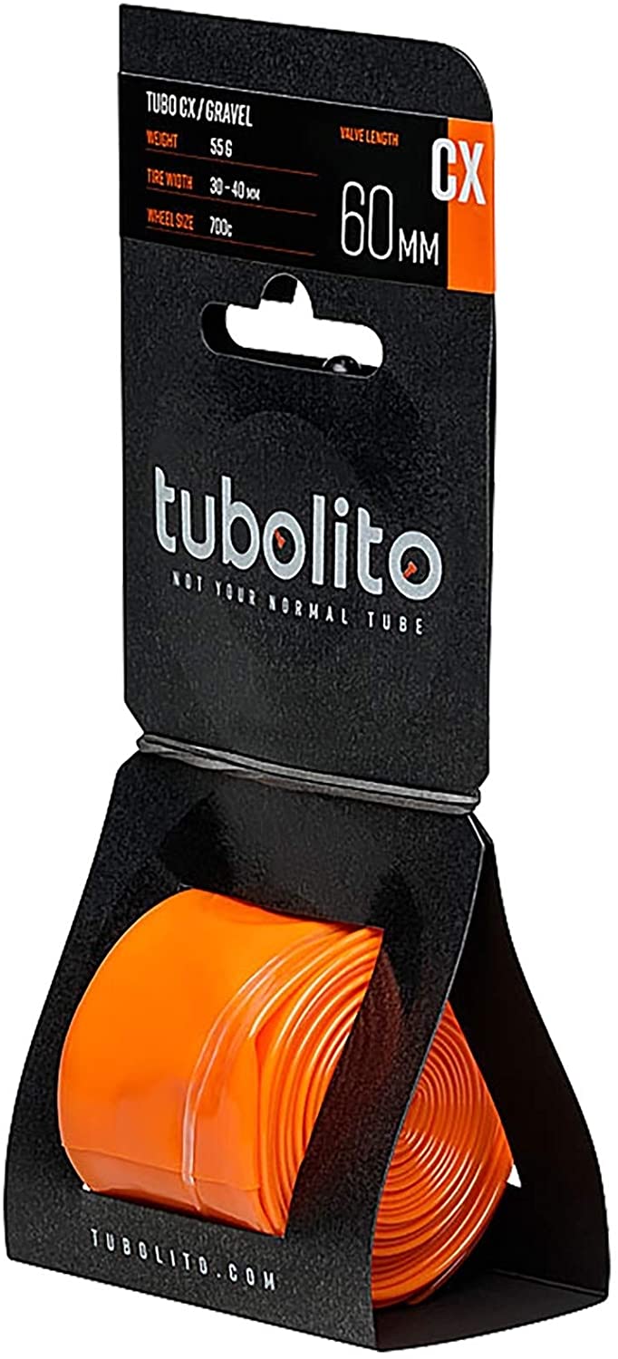 Tubolito Tubo 700 X 30-40mm PRESTA TUBE, 60mm VALVE, Orange, 700x30-40mm - Image 2