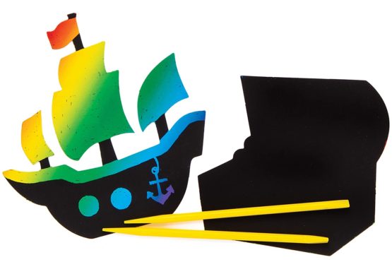 Baker Ross AW614 Pirate Scratch Art Magnets (Pack of 10), Black - Image 4