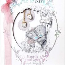 Me To You AHD01002 Mr & Mrs Handmade Wedding Day Card, White