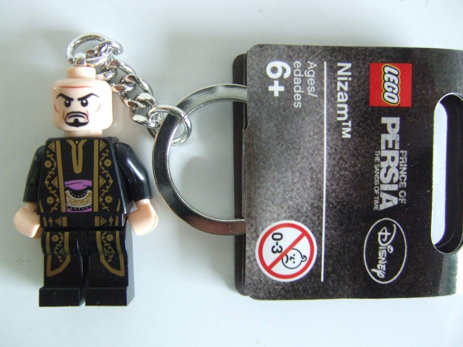 LEGO Prince of Persia Nizam Keychain 852941, Black, 6.9x2.3x0.5cm