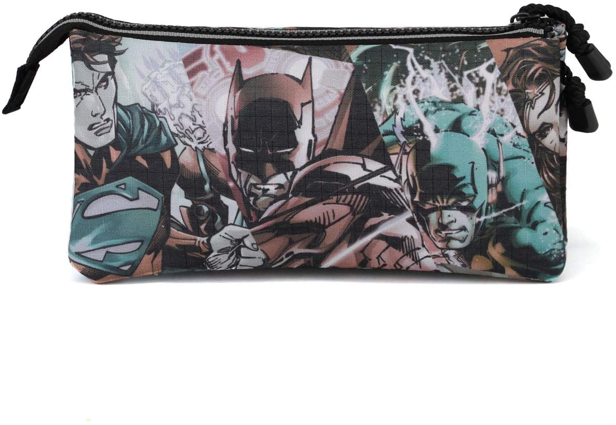 Karactermania Justice League Comics-Triple HS Pencil Cases, 24 cm, Grey - Image 3