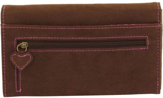 Friedrich|23 Damen-Überschlagbörse, Bavaria, Velvet, Braun/rosa Coin Pouch, 17 cm, Brown (Braun/Rosa) - Image 4