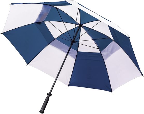 Longridge Deluxe Windproof Umbrella - Navy/White