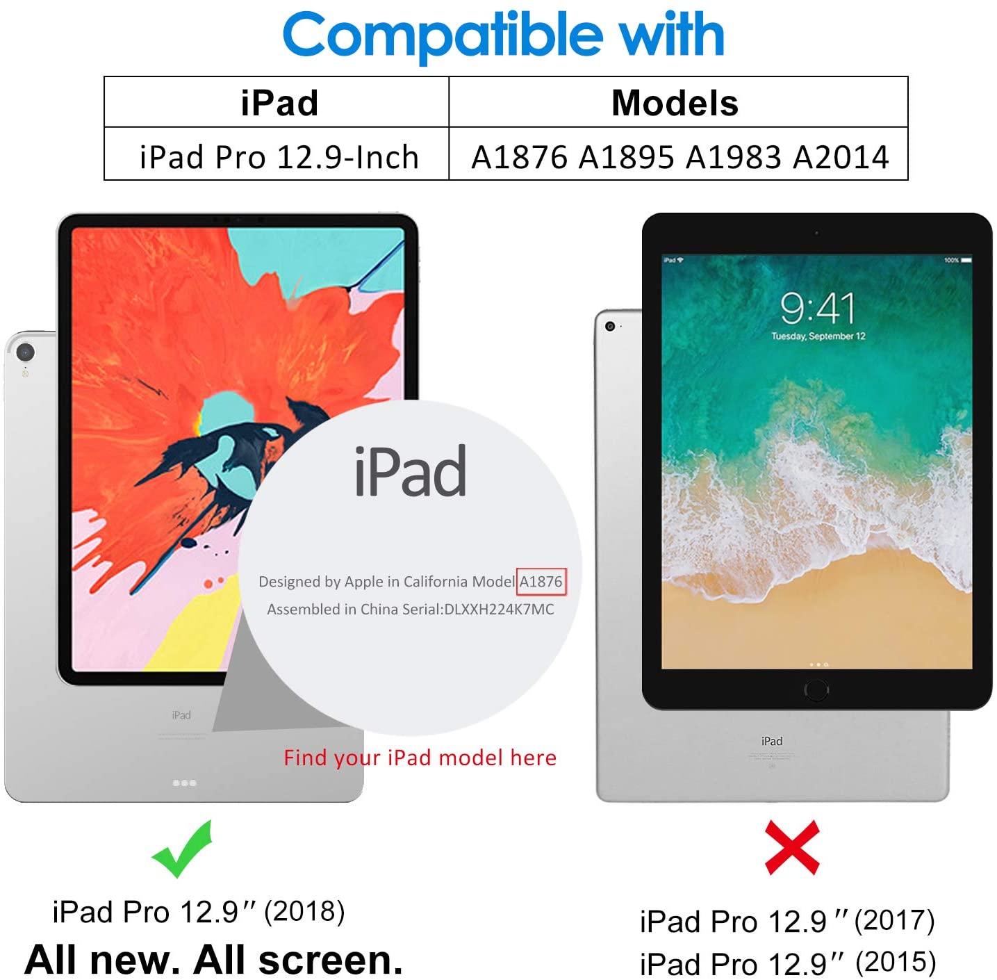 JETech Case for iPad Pro 12.9-Inch (2020/2018 Model, 4th/3rd Generation), Compatible with Pencil, Cover Auto Wake/Sleep (Dark Grey) - Image 3