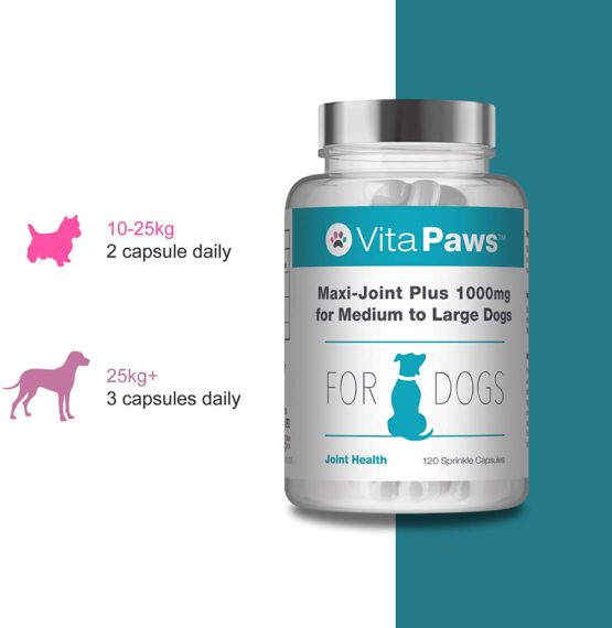 Maxi-Joint Plus 1000mg VitaPaws™ 120 Sprinkles Capsules | Advanced Joint Support for Medium to Large Dogs | 100% Money Back Guarantee | Manufactured in The UK - Image 2