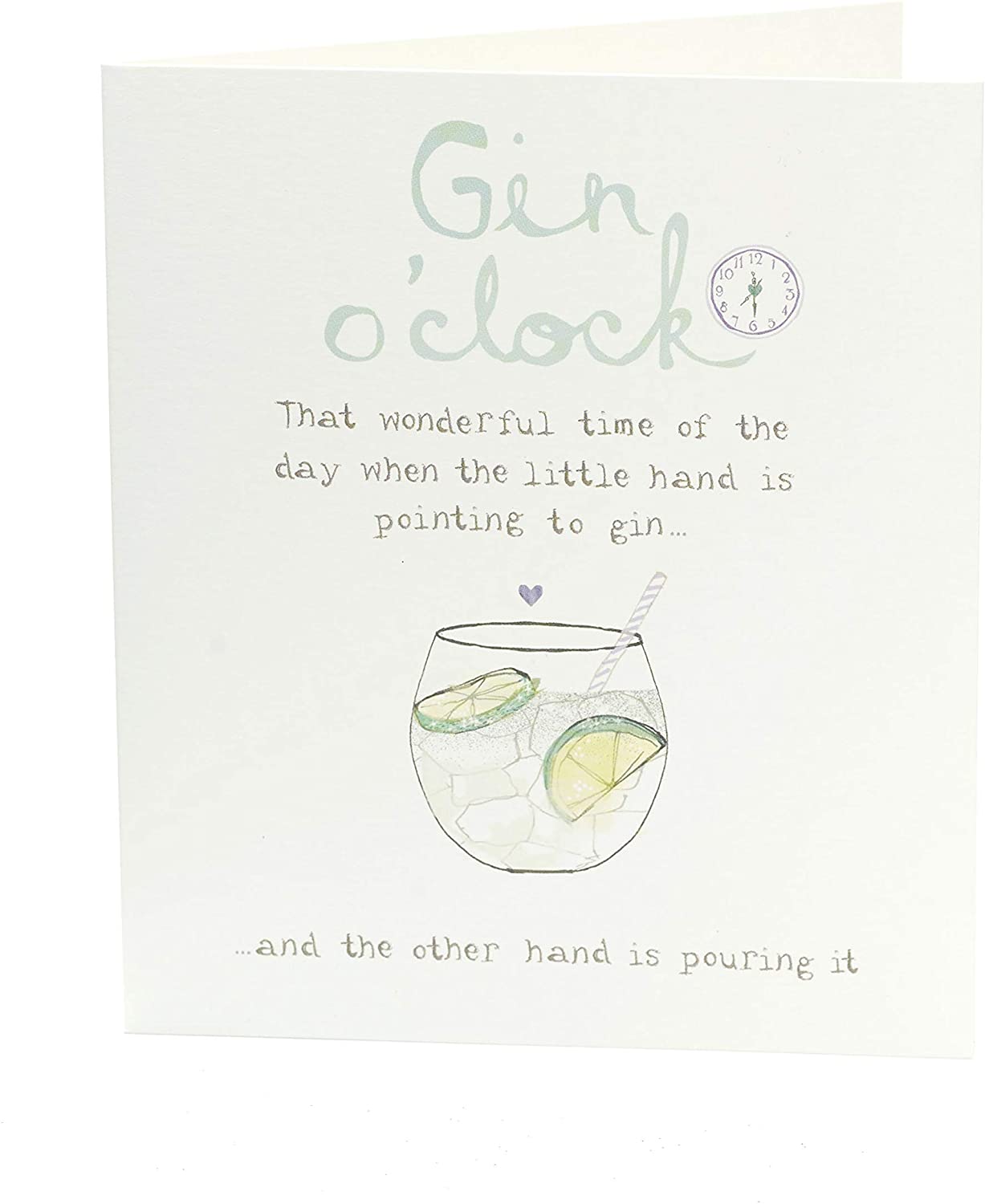 Gin O'Clock Wonderful Part Of The Day Birthday Greeting Card Funny Cards, Bday Friend Gin, 137 mm x 159 mm - Image 3