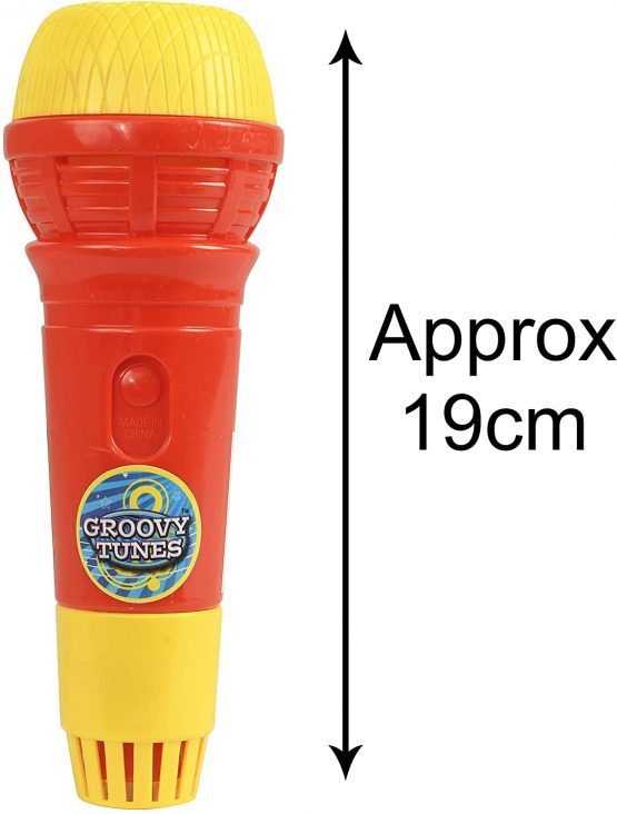 HTI Toys & Games Groovy Tunes PACK OF 2 Echo Microphones Red & Blue | Great Singing Toy Prop Mic For Kids and Adults Girls And Boys - Image 2