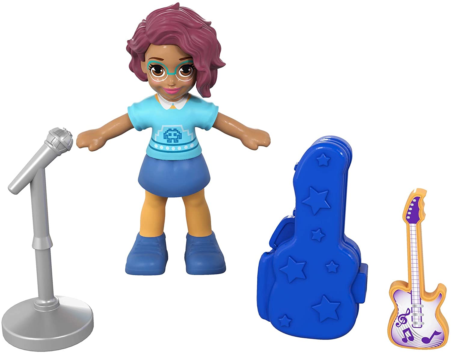 Polly Pocket FRY32 Tiny Pocket Places Concert Compact Playset, Orange - Image 3