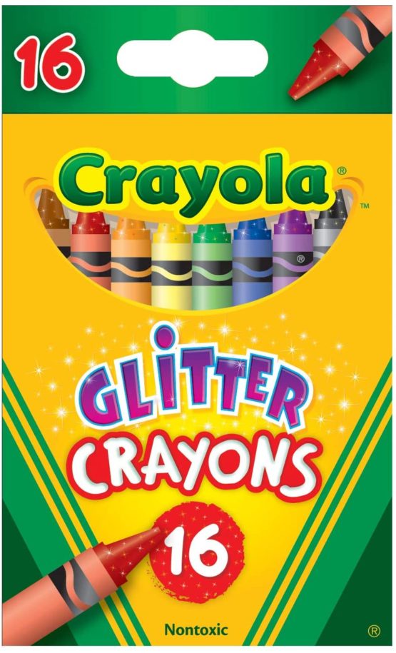 Crayola - 52-3716 – Glitter 16 Wax Crayons
