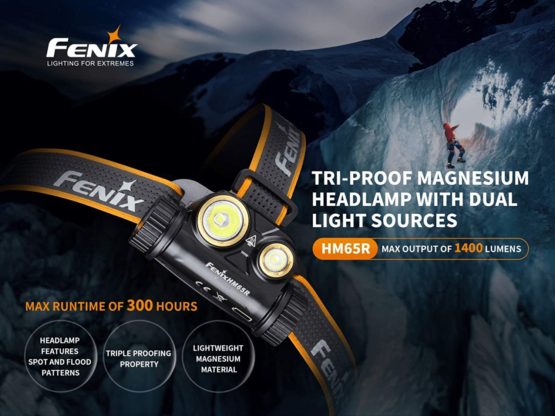 fenix HM65R Rechargeable 1400 Lumen Headlamp, Black, - Image 2
