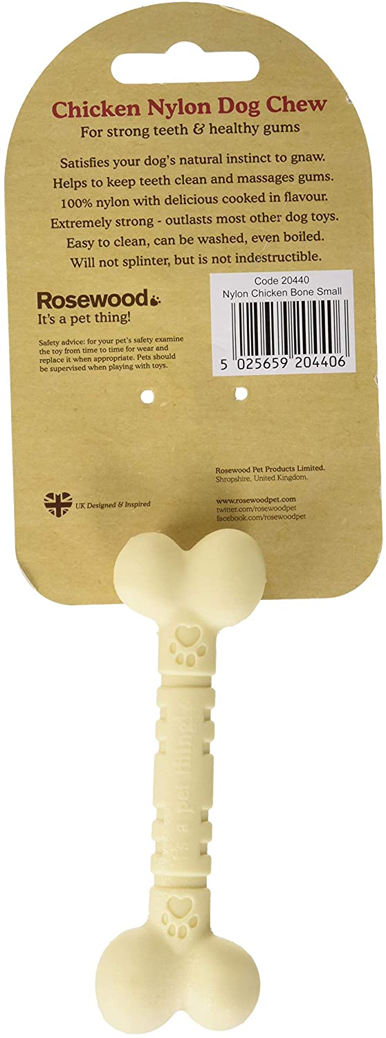 Rosewood Small Chicken Bone - Durable Nylon Chew Toy for Small Dogs - Image 3