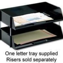 Q Connect Wide Entry Letter Tray - Black