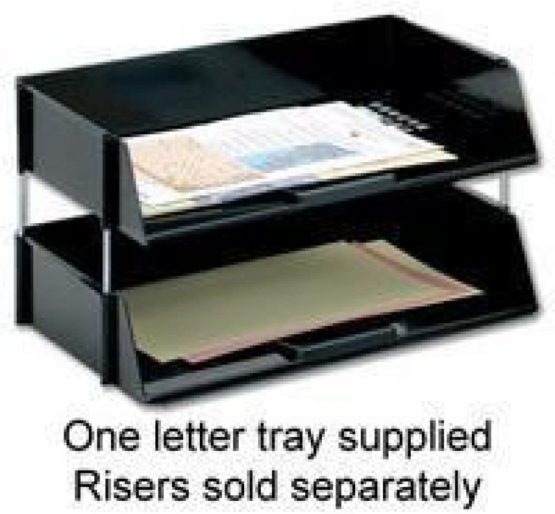 Q Connect Wide Entry Letter Tray - Black