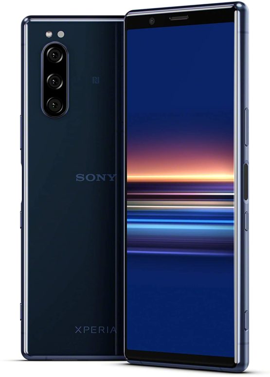 Sony Xperia 5 - 6.1” FHD+ HDR OLED 21:9 Display, Triple-Camera-System with Eye AF, 6GB RAM, 128GB Memory - Blue