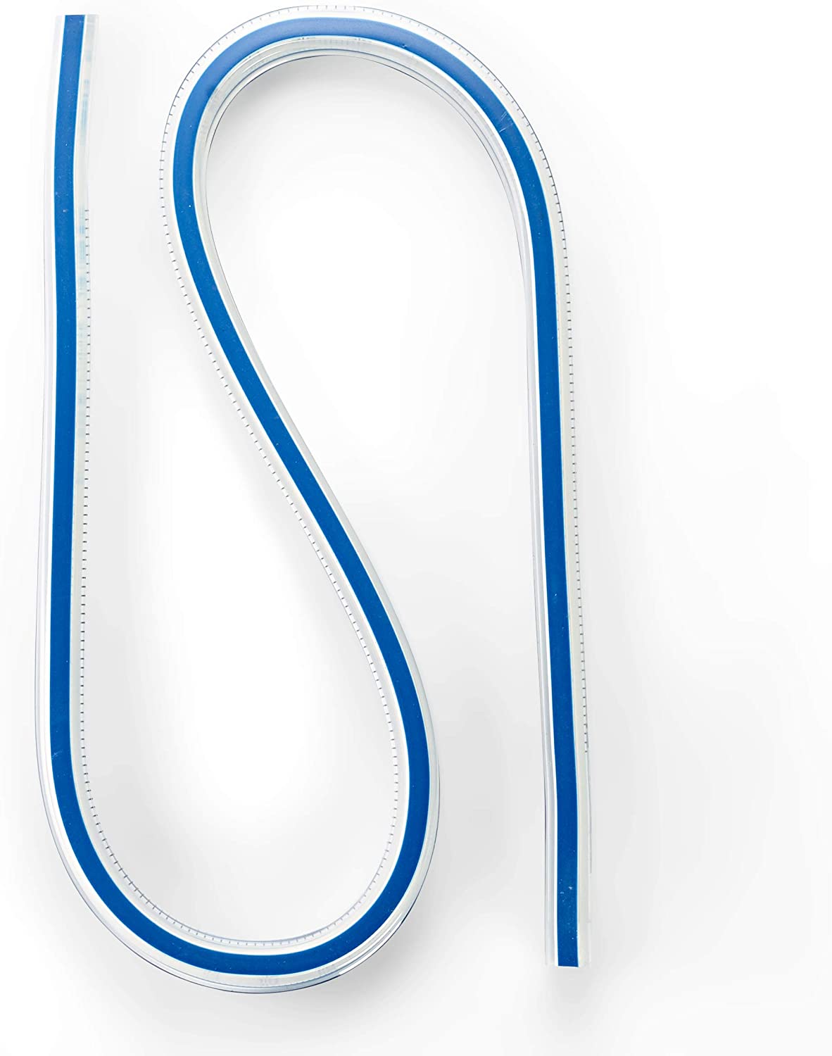 Prym 50cm/20-inch Flexible Curved Rule, Transparent, Blue, White, 50 cm / 20 inch - Image 3
