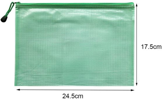 A5 Document Folder File Zipper Bags Plastic Wallets Folder Extra Thick 8PCS (A5 Zip Bag) - Image 4