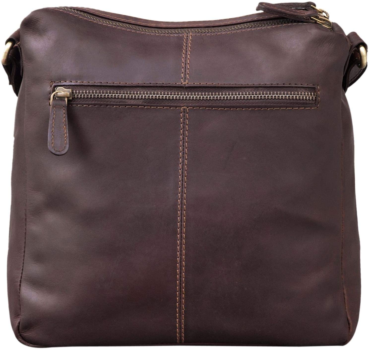 STILORD "Mira" Vintage Shoulder Bag 12.2 pouces Women/Handbag Leather/Evening Tote Genuine Leather Colour:Cognac Dark Brown - Image 4