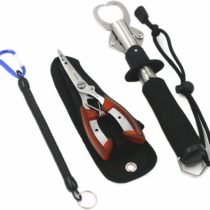 Fish Lip Grabber Gripper Grip with 35lb Weight Scale,and Fishing Pliers Stainless Steel Tools