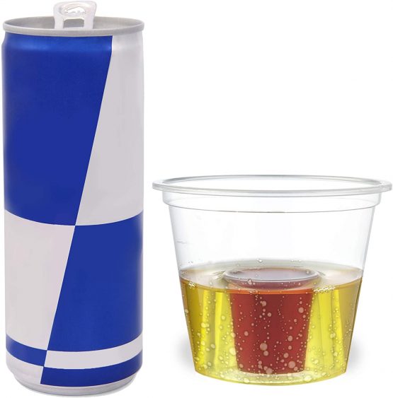 Matana - 100 Clear Plastic Multi-Use Plastic Jager Bomb Shot Glasses