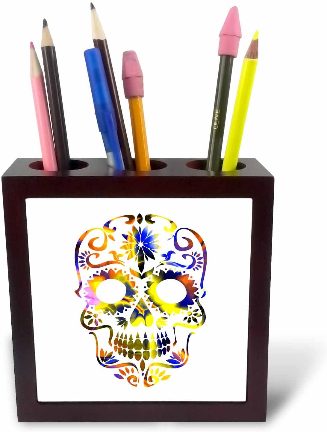 3dRose Electrician is My Passion Light Bulb Quote Phrase Trendy Work-Tile Pen Holder, 5-Inch (Ph_254410_1), 5 Inches