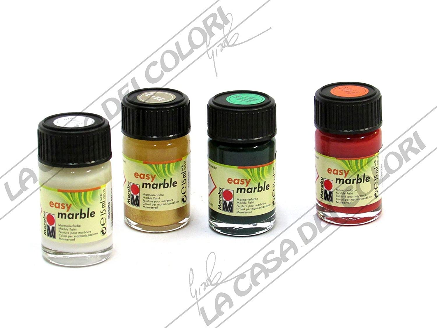 Marabu Easy Marble, Gold, (084), 15ml, For Creating Immersion Marble Effects On Plastic, Glass, Wood, Papier Mâché, Eggs - Image 2