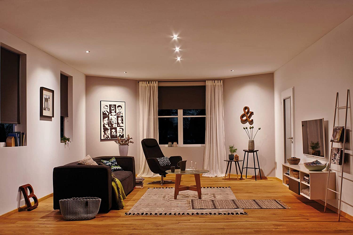 Paulmann 93641 Nova Recessed Spotlight Round Iron Without Bulb Max. 35 W GU10 Recessed Ceiling Light Brushed Aluminium - Image 3