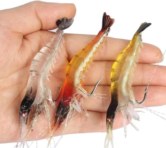 NewShot Luminous Soft Shrimp Fishing Lure Soft Bait with Hook Sea Fishing Lure Mixed Color for Bream Bass Flathead Whiting Snapper - Image 3