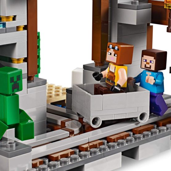 LEGO 21155 Minecraft The Creeper Mine Building Set with Steve Minifigure, Blacksmith, Husk, Creeper and Animal Figures plus TNT Elements, The Nether Micro World Toys for Kids - Image 4