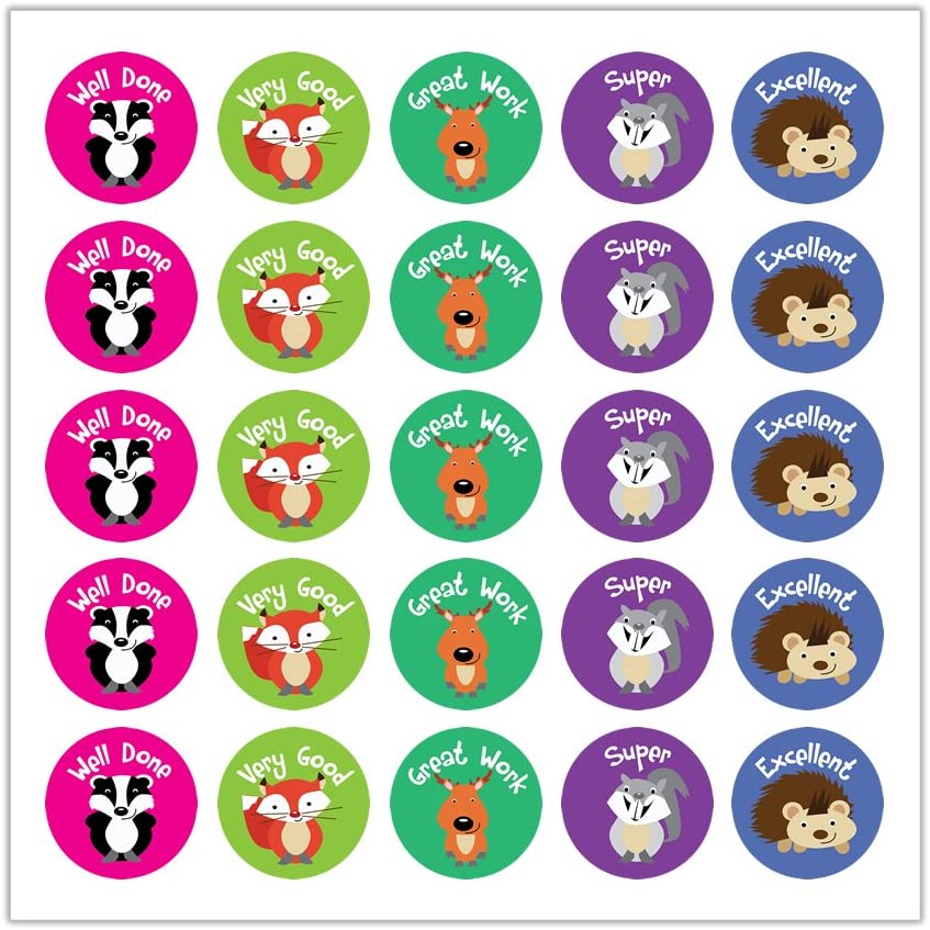 SuperStickers Animals Variety Sticker (Pack of 125 x 28mm Stickers),DMS13614, Multi-coloured - Image 2