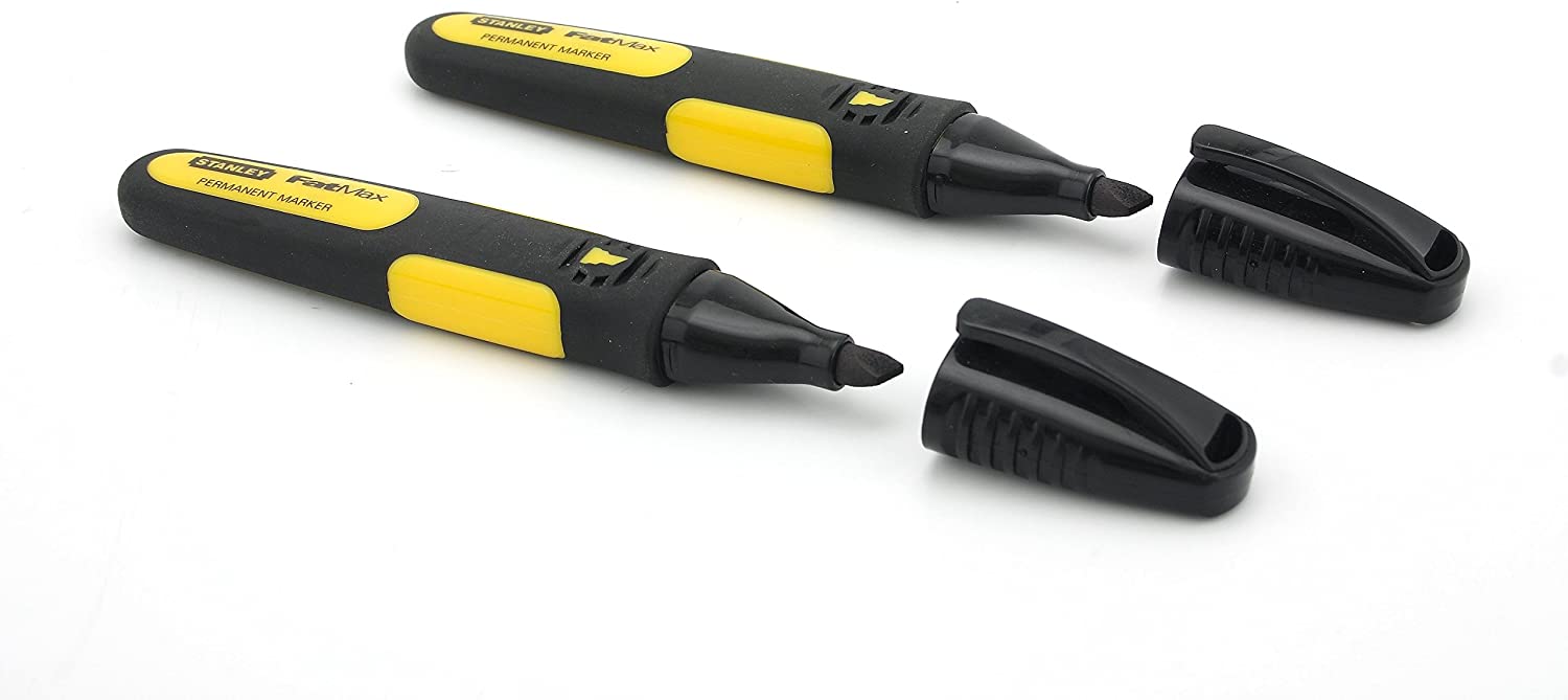Stanley 0-47-314 FatMax Chisel Tip Marker (Pack of 2) - Black - Image 4
