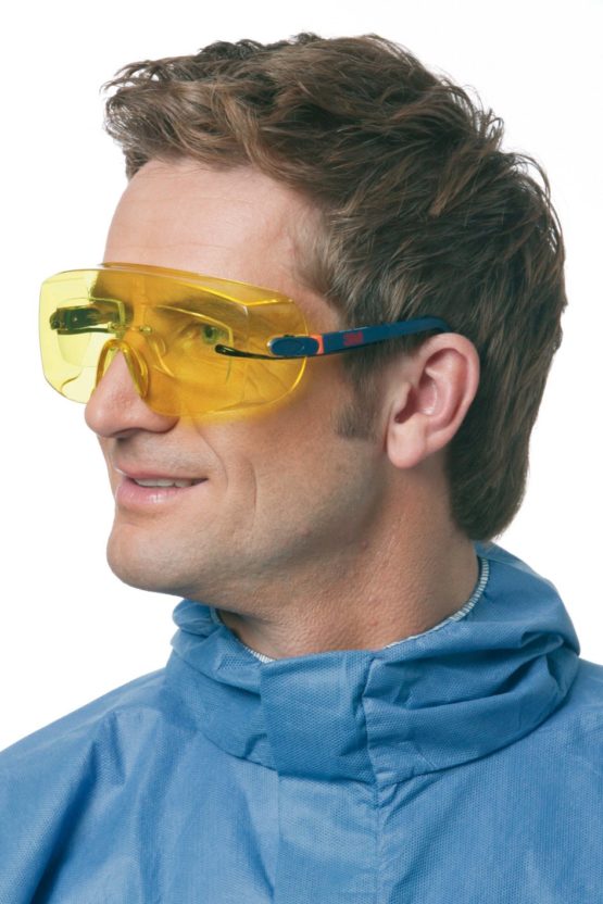 3M Safety Overspectacles, Anti-Scratch, Amber Lens, 2802 - Image 2