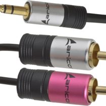 aricona 3.5mm Jack to 2 x RCA Jack Stereo Audio Cable 2m Premium Y Cable