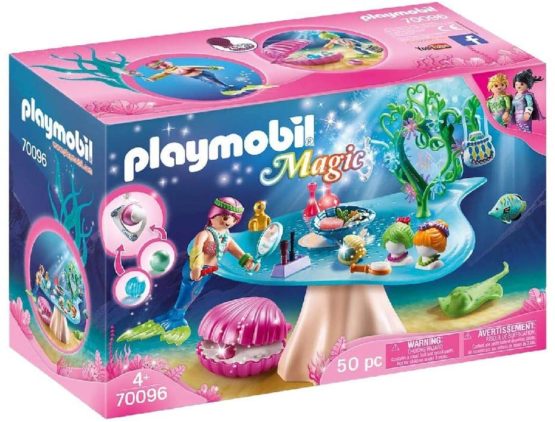 Playmobil 70096 Magic Mermaids Beauty Salon with Pearl Case, Multicoloured, 24.8 x 7.0 x 14.2cm