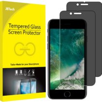 JETech Privacy Screen Protector for iPhone 8 Plus and iPhone 7 Plus Anti-Spy Tempered Glass Film, 2-Pack