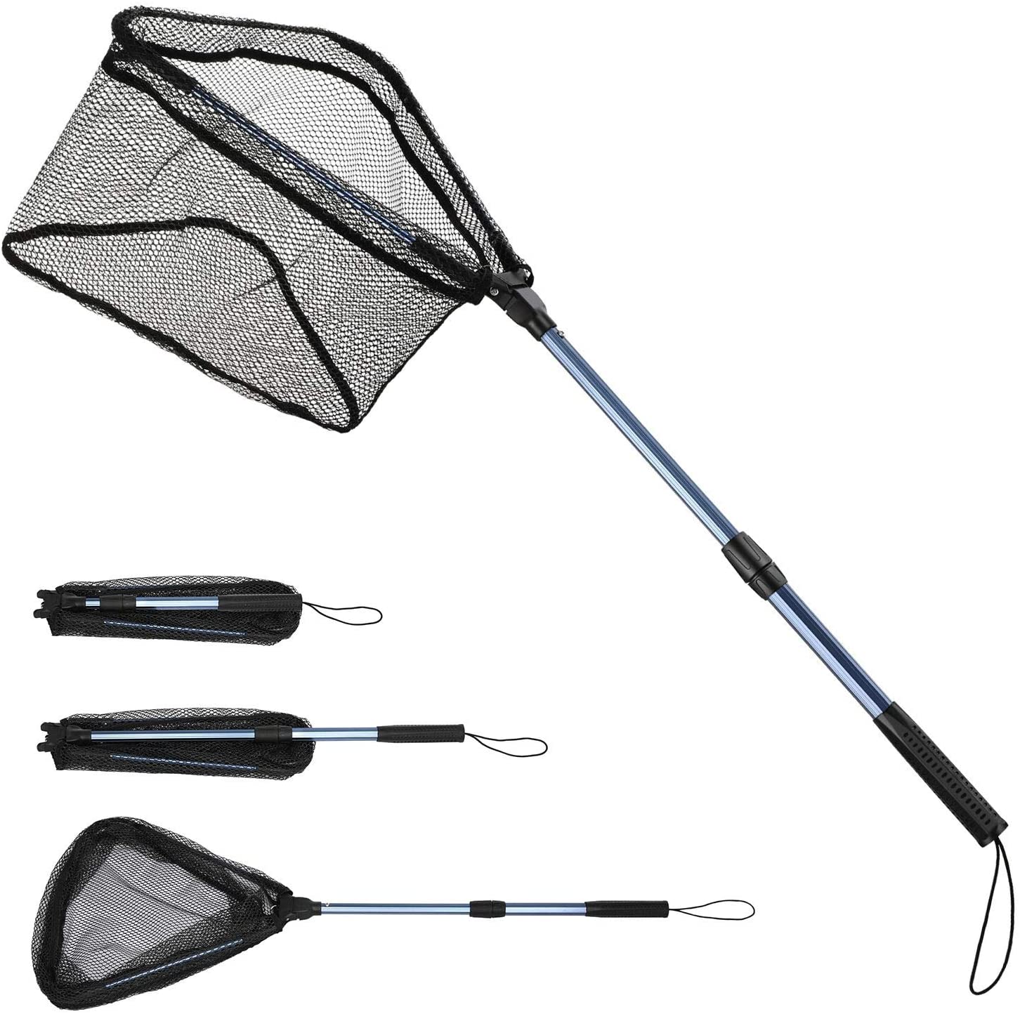 HIKKY Foldable Fishing Net, Fishing Landing Net With Lightweight Portable Aluminum Alloy Frame