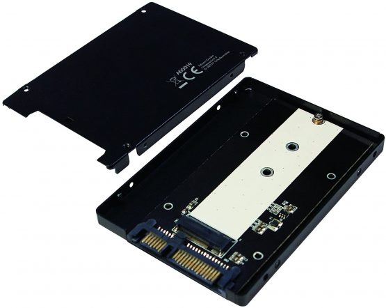 Logilink AD0019 M.2 (NGFF S-ATA III) to SATA Adapter (2.5 SSD) B + M Key Black - Image 4