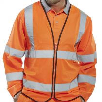 FIRE RETARDANT HI-VIS JERKIN ORANGE XXL