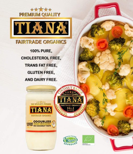 TIANA® Fairtrade Organics Pure Virgin Coconut Cooking Butter 750ml | Odourless Virgin Coconut Oil | No Coconut Taste | Premium Qquality and Purity | Use for All Cooking and Baking - Image 3