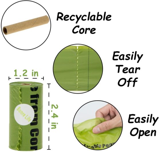 Bonre Life-Dog Poop Bags-540 BioBags,Super Strong,Extra Thick,Leak Proof Dog Waste Bags Made from Corn Starch,Biodegradable Dog Poo Bags - Image 3