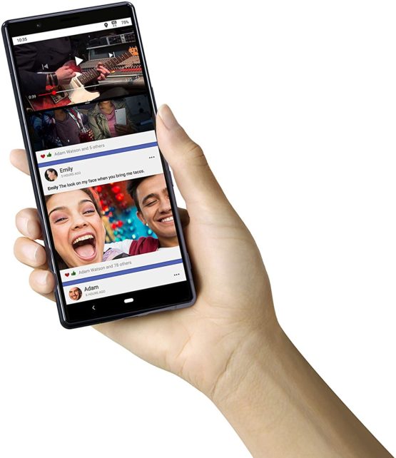 Sony Xperia 5 - 6.1” FHD+ HDR OLED 21:9 Display, Triple-Camera-System with Eye AF, 6GB RAM, 128GB Memory - Blue - Image 4