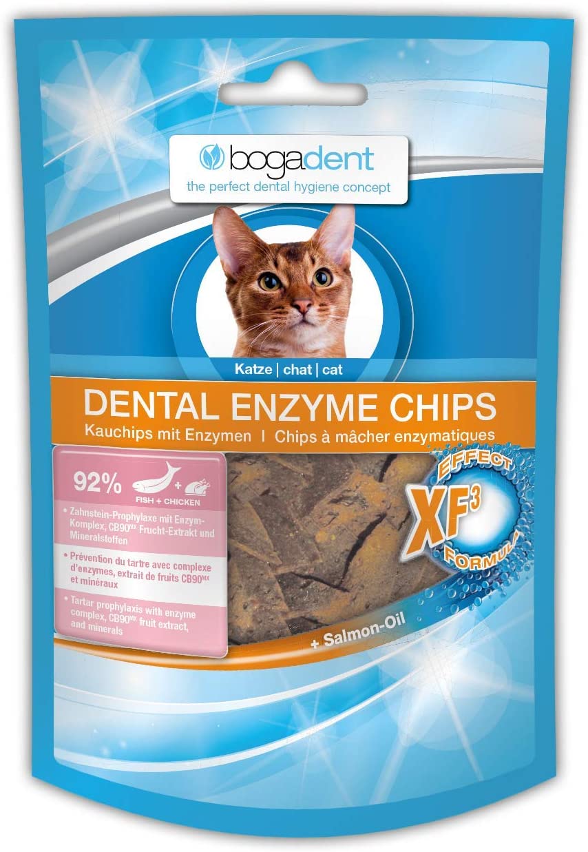 Bogadent Dental Enzyme Fish Chips for Cats, brown, 50 g (Pack of 1)