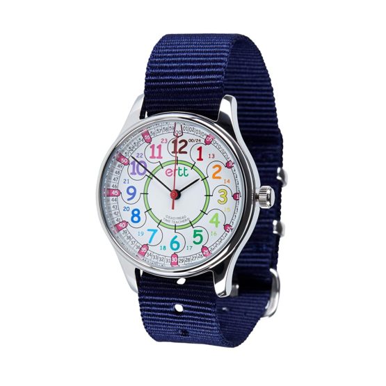 EasyRead Time Teacher WERW-COL-24-NB Learn the Time Childrens Waterproof Watch Navy