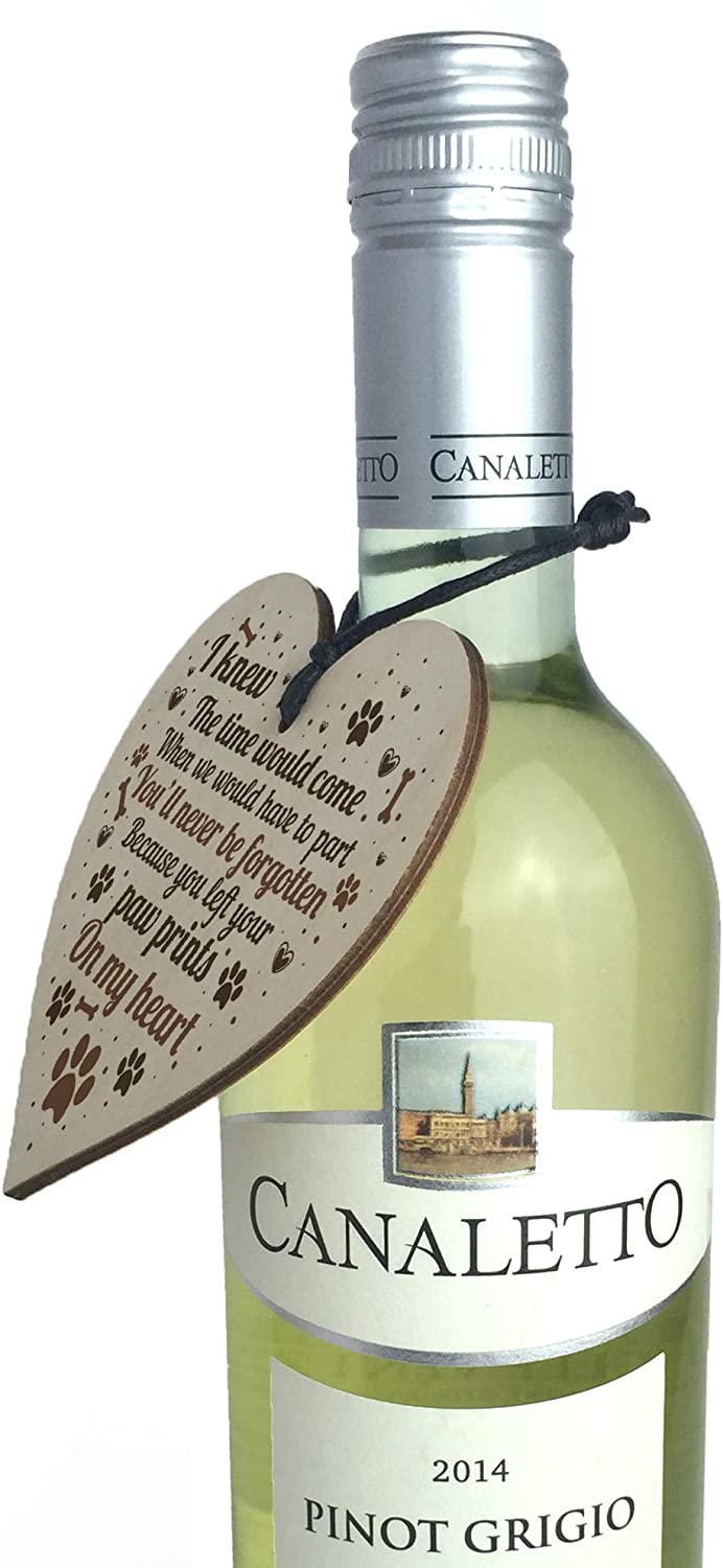 RED OCEAN Pet Memorial Dog Cat Tribute Plaque Wooden Heart Grave Christmas Memorial Bauble Paw Prints On Heart Gift - Image 4