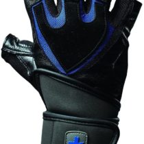 Harbinger Men's Training Wrist Wrap Weightlifting Gloves-Black, Large