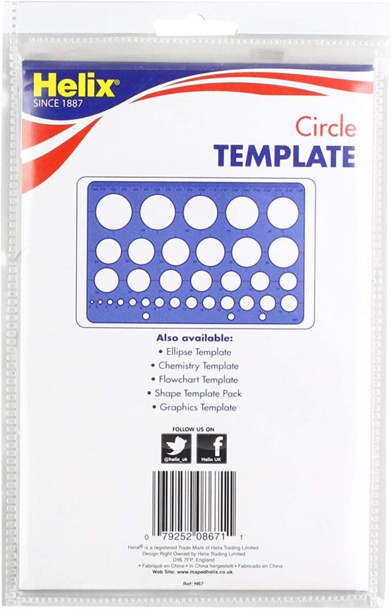 Helix Circle Stencil Template, Translucent Orange - Image 2