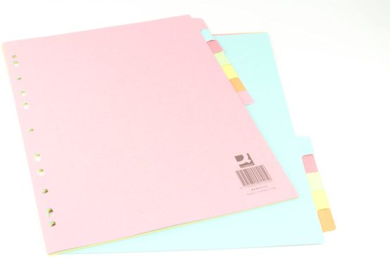 Q-Connect A4 12 Part Subject Divider KF01515, Pink