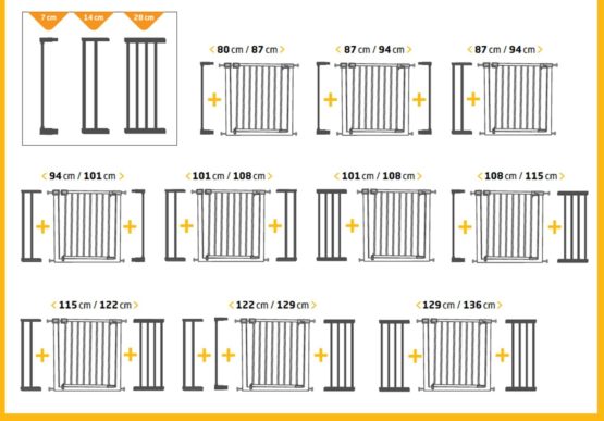Safety 1st Extensions for Pressure Fit Gates, 7 cm, White - Image 4