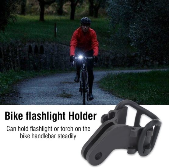 Flashlight Mount Holder, Stable Universal Bike Handlebar Flashlight Holder Bicycle Torch Mount Bracket Clip Clamp - Image 2