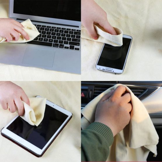VOSO Natural Chamois Leather Car Cleaning Cloth Washing Suede Absorbent Drying Towel (60X90cm) - Image 3